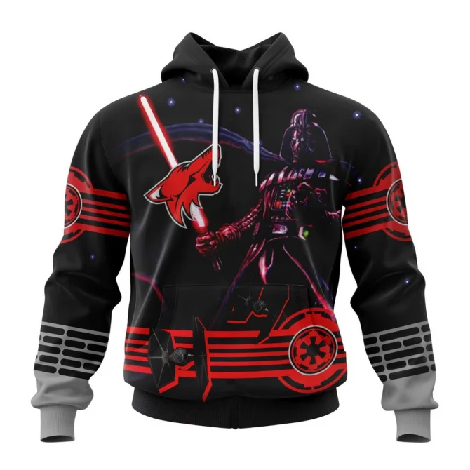 NHL Arizona Coyotes, Specialized Starwar Darth Vader Version Jersey Graphic Hoodie