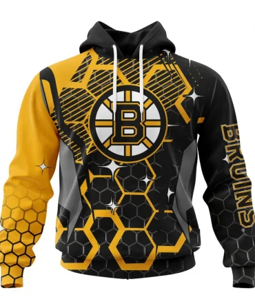 NHL Boston Bruins Specialized Design With Motocross Syle Graphic Hoodie