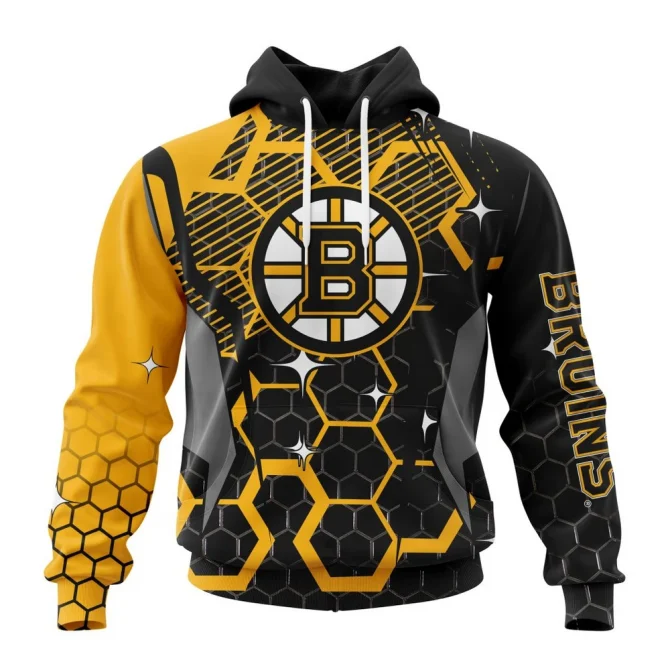 NHL Boston Bruins Specialized Design With Motocross Syle Graphic Hoodie