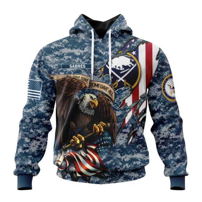 NHL Buffalo Sabres Honor Us Navy Veterans Graphic Hoodie