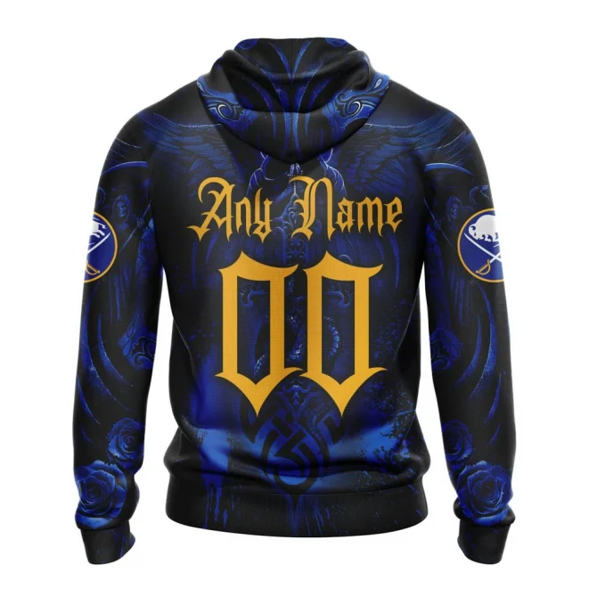 NHL Buffalo Sabres Special Design With Skull Art Graphic Hoodie - Image 2