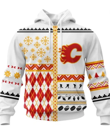 NHL Calgary Flames, Specialized Unisex Christmas Is Coming Graphic Hoodie