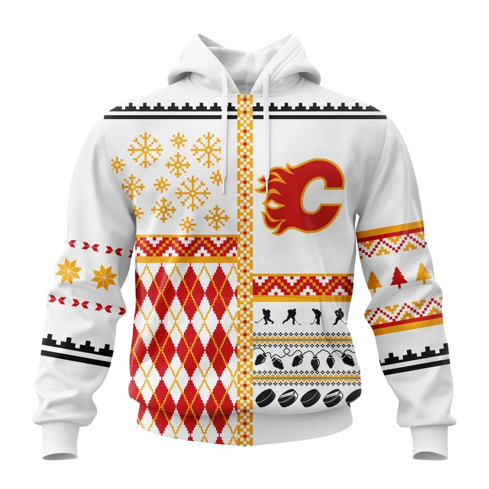 NHL Calgary Flames, Specialized Unisex Christmas Is Coming Graphic Hoodie