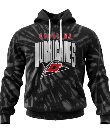 NHL Carolina Hurricanes Special Retro Vintage Tie Dye Graphic Hoodie