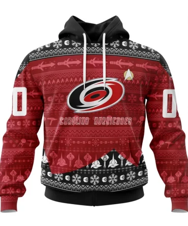 NHL Carolina Hurricanes Special Star Trek Design Graphic Hoodie