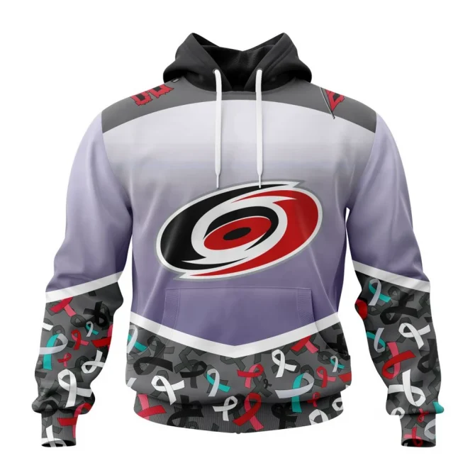 NHL Carolina Hurricanes, Specialized Sport Fights Again All Cancer Graphic Hoodie