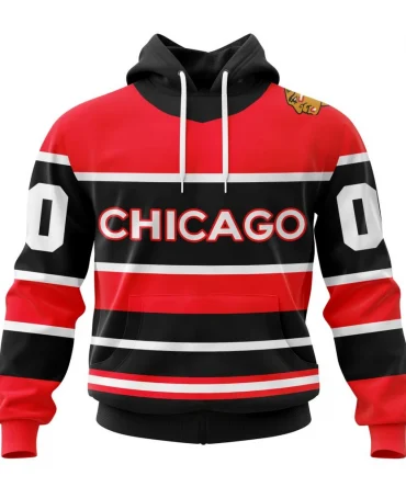 NHL Chicago Blackhawks Reverse Retro Kits Graphic Hoodie