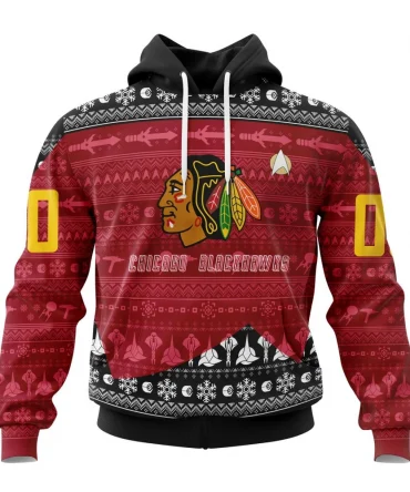 NHL Chicago Blackhawks Special Star Trek Design Graphic Hoodie