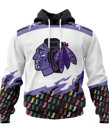 NHL Chicago Blackhawks, Specialized Kits In October We Stand Together We Can Beat Cancer Graphic Hoodie