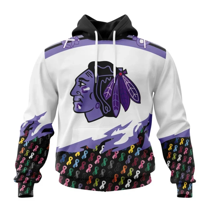 NHL Chicago Blackhawks, Specialized Kits In October We Stand Together We Can Beat Cancer Graphic Hoodie