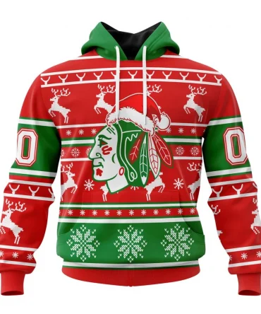 NHL Chicago Blackhawks, Specialized Unisex Christmas Is Coming Graphic Hoodie