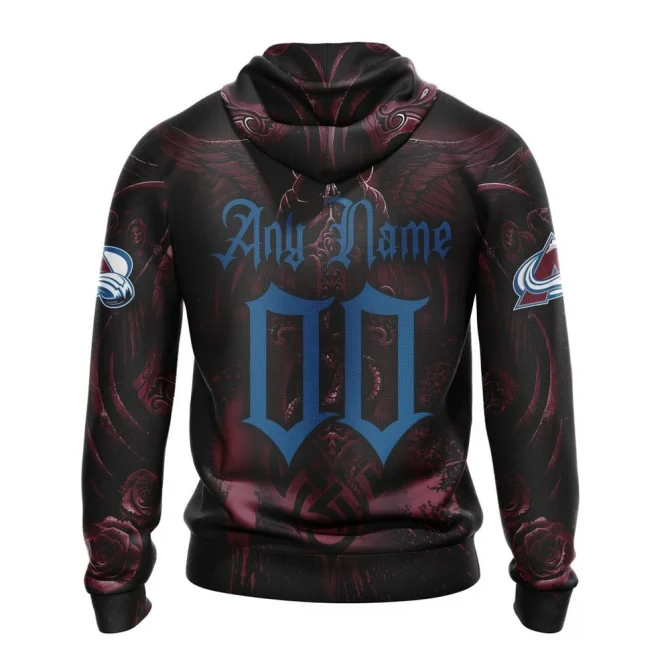 NHL Colorado Avalanche Special Design With Skull Art Graphic Hoodie - Image 2
