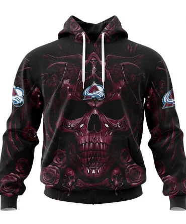 NHL Colorado Avalanche Special Design With Skull Art Graphic Hoodie