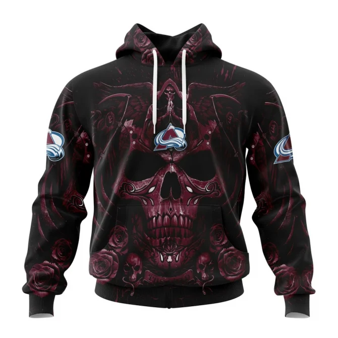 NHL Colorado Avalanche Special Design With Skull Art Graphic Hoodie