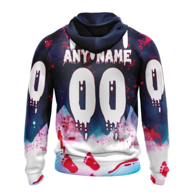 NHL Colorado Avalanche, Specialized Jersey For Halloween Night Graphic Hoodie - Image 2