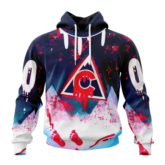 NHL Colorado Avalanche, Specialized Jersey For Halloween Night Graphic Hoodie