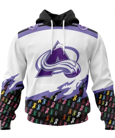 NHL Colorado Avalanche, Specialized Kits In October We Stand Together We Can Beat Cancer Graphic Hoodie