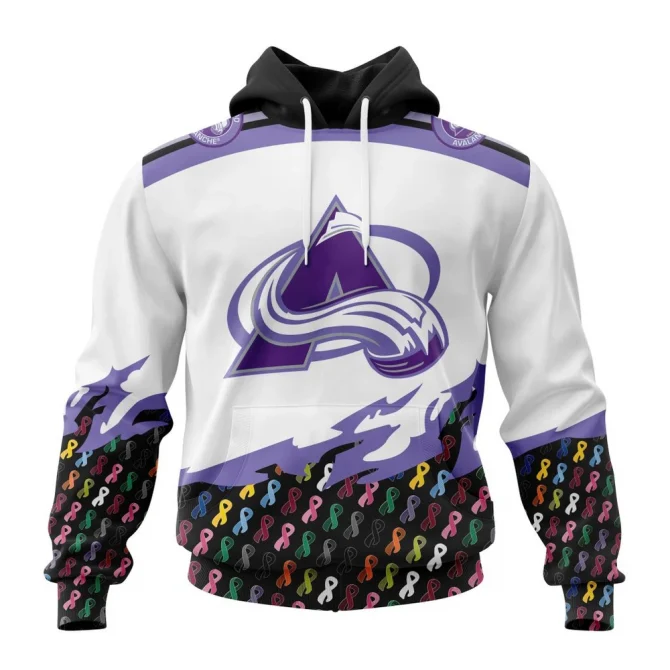 NHL Colorado Avalanche, Specialized Kits In October We Stand Together We Can Beat Cancer Graphic Hoodie