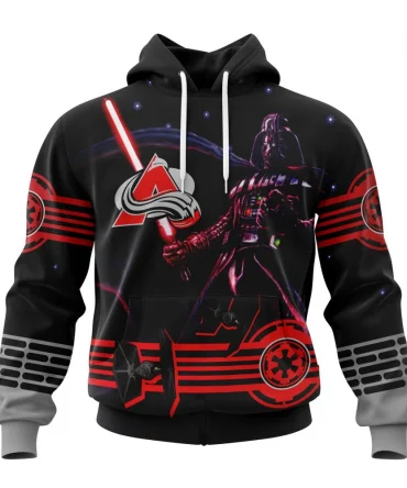 NHL Colorado Avalanche, Specialized Starwar Darth Vader Version Jersey Graphic Hoodie