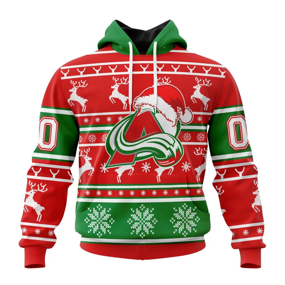 NHL Colorado Avalanche, Specialized Unisex Christmas Is Coming Graphic Hoodie