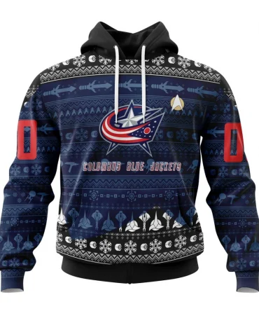NHL Columbus Blue Jackets Special Star Trek Design Graphic Hoodie