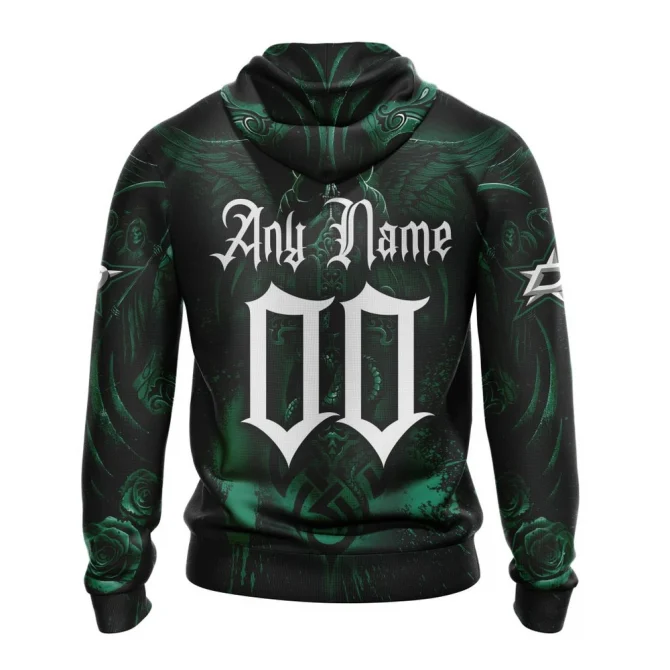 NHL Dallas Stars Special Design With Skull Art Graphic Hoodie - Image 2