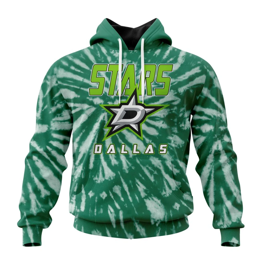 NHL Dallas Stars Special Retro Vintage Tie Dye Graphic Hoodie
