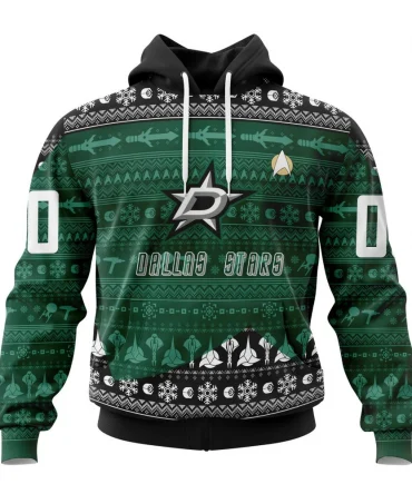 NHL Dallas Stars Special Star Trek Design Graphic Hoodie