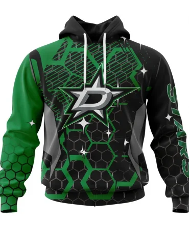 NHL Dallas Stars, Specialized Design With Motocross Syle Graphic Hoodie