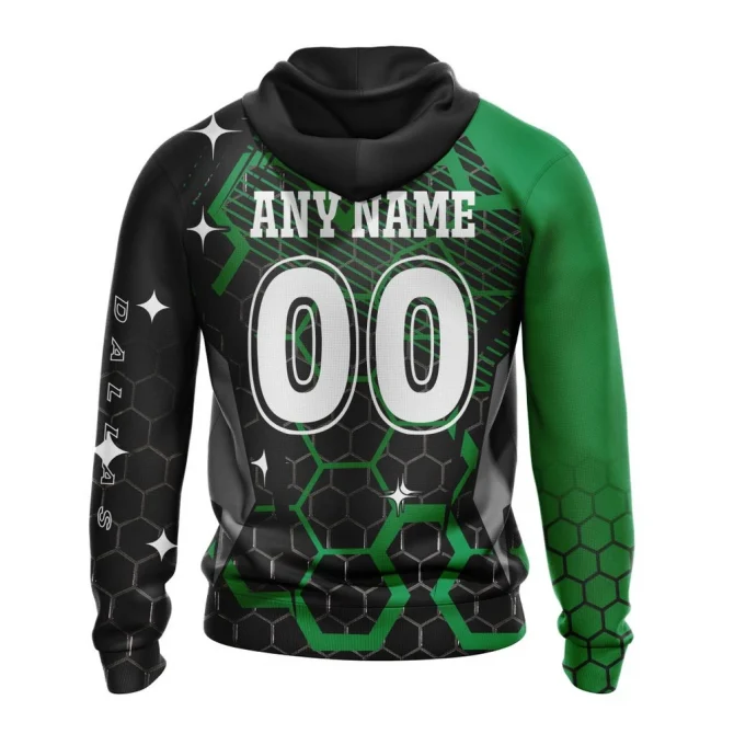 NHL Dallas Stars, Specialized Design With Motocross Syle Graphic Hoodie - Image 2