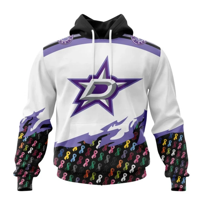 NHL Dallas Stars, Specialized Kits In October We Stand Together We Can Beat Cancer Graphic Hoodie
