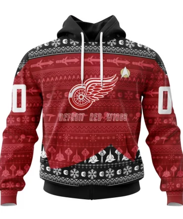 NHL Detroit Red Wings Special Star Trek Design Graphic Hoodie