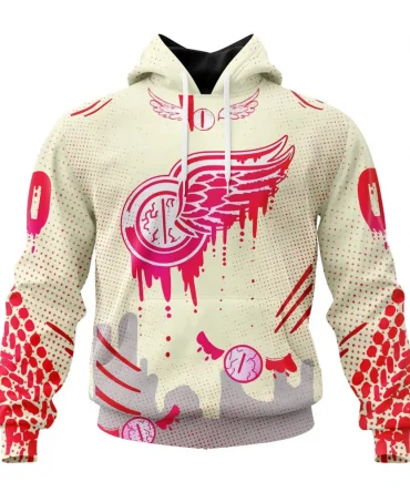 NHL Detroit Red Wings, Specialized Jersey For Halloween Night Graphic Hoodie