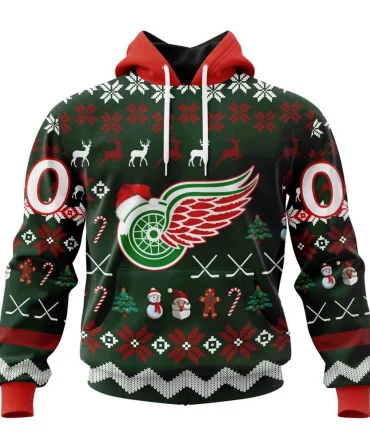 NHL Detroit Red Wings, Specialized Unisex Christmas Is Coming Graphic Hoodie