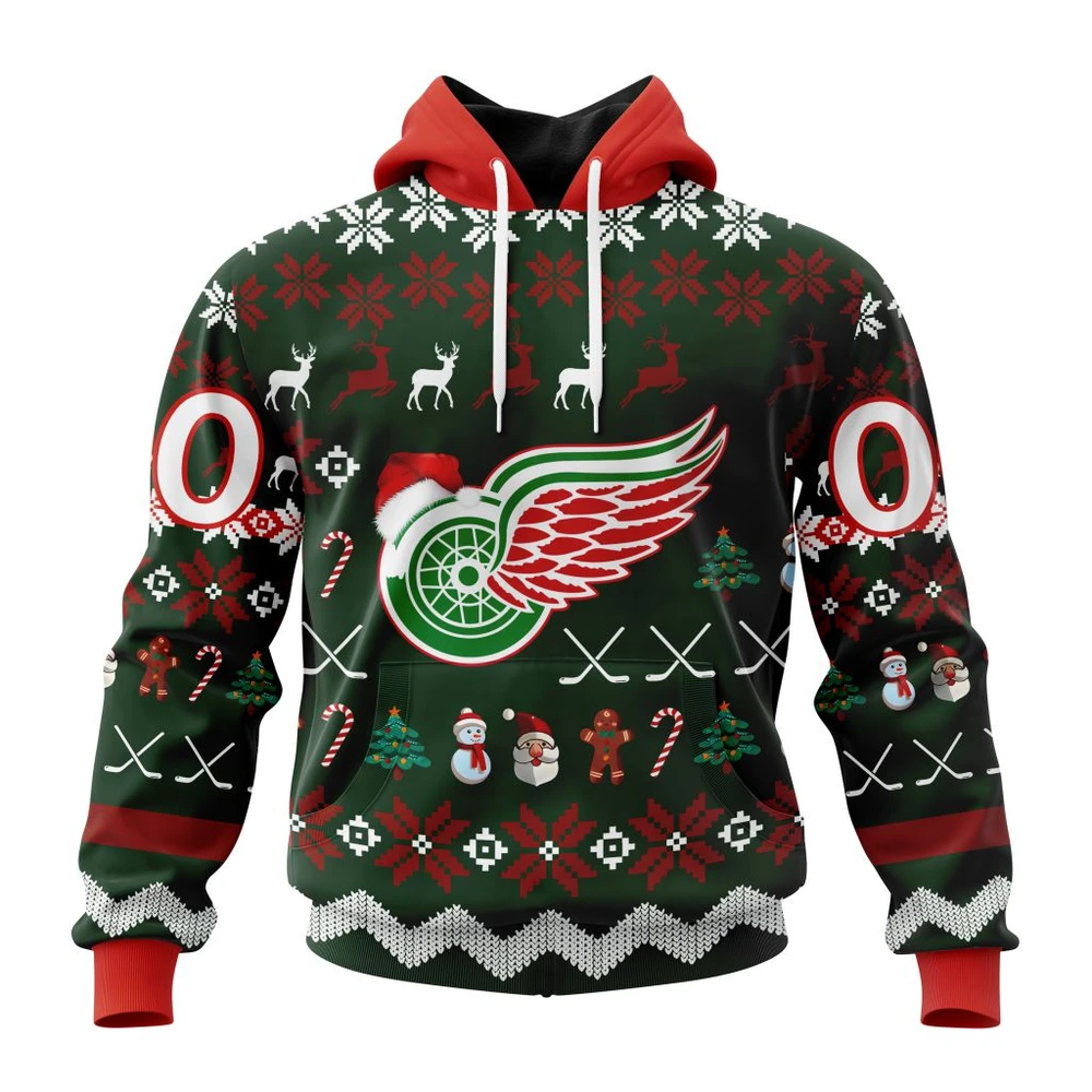NHL Detroit Red Wings, Specialized Unisex Christmas Is Coming Graphic Hoodie