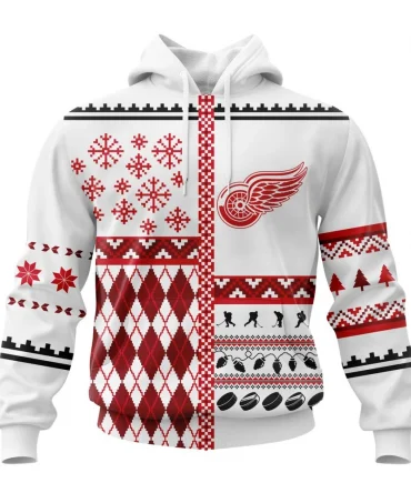 NHL Detroit Red Wings, Specialized Unisex Christmas Is Coming Graphic Hoodie