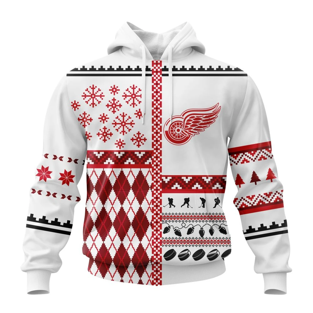 NHL Detroit Red Wings, Specialized Unisex Christmas Is Coming Graphic Hoodie