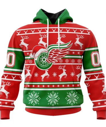 NHL Detroit Red Wings, Specialized Unisex Christmas Is Coming Graphic Hoodie
