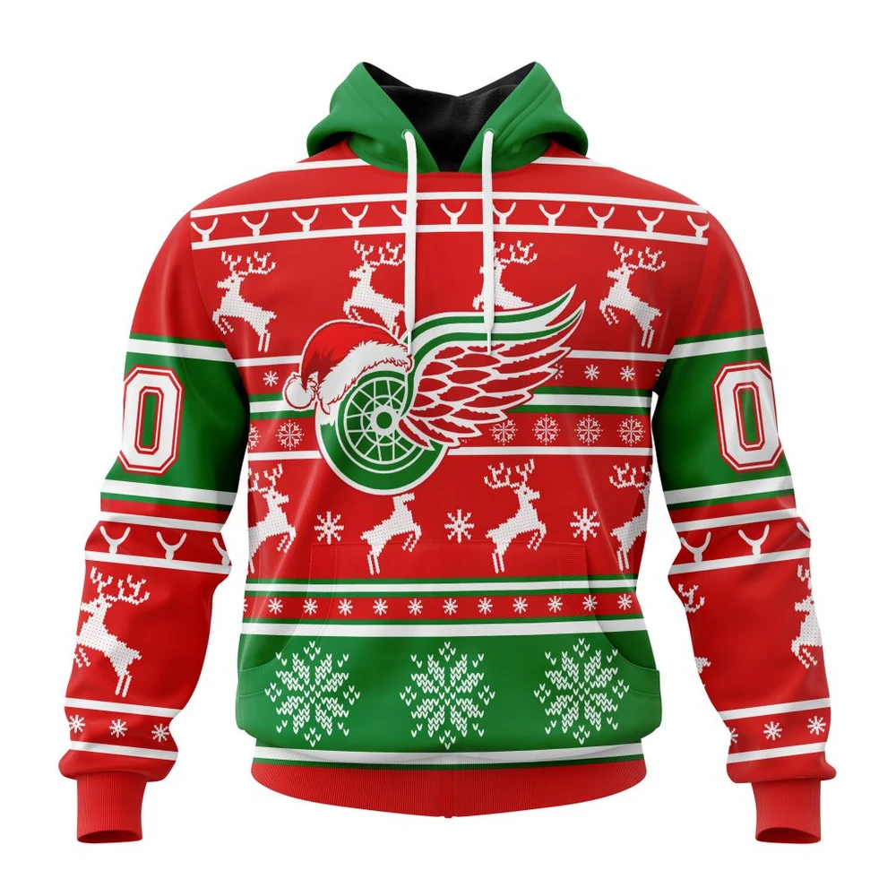 NHL Detroit Red Wings, Specialized Unisex Christmas Is Coming Graphic Hoodie