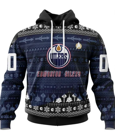 NHL Edmonton Oilers Special Star Trek Design Graphic Hoodie