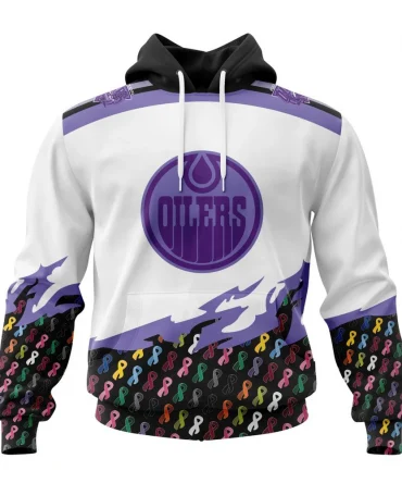 NHL Edmonton Oilers, Specialized Kits In October We Stand Together We Can Beat Cancer Graphic Hoodie