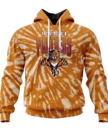 NHL Florida Panthers Special Retro Vintage Tie Dye Graphic Hoodie