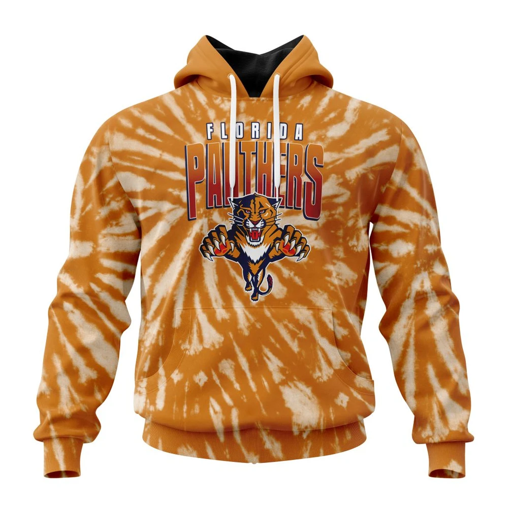 NHL Florida Panthers Special Retro Vintage Tie Dye Graphic Hoodie