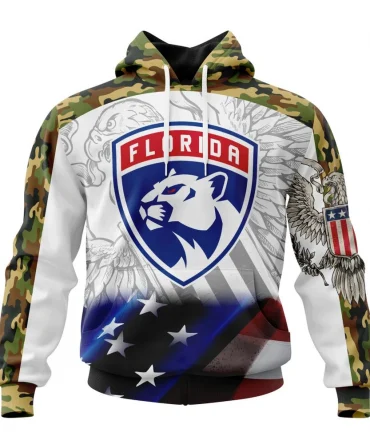 NHL Florida Panthers, Specialized Design With Our America Flag And Our America Eagle Graphic Hoodie
