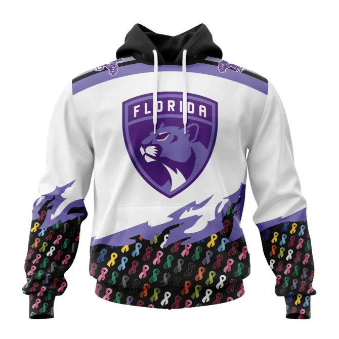 NHL Florida Panthers, Specialized Kits In October We Stand Together We Can Beat Cancer Graphic Hoodie