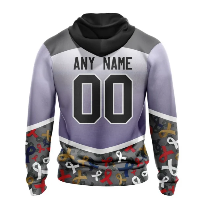 NHL Florida Panthers, Specialized Sport Fights Again All Cancer Graphic Hoodie - Image 2