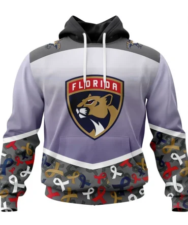 NHL Florida Panthers, Specialized Sport Fights Again All Cancer Graphic Hoodie