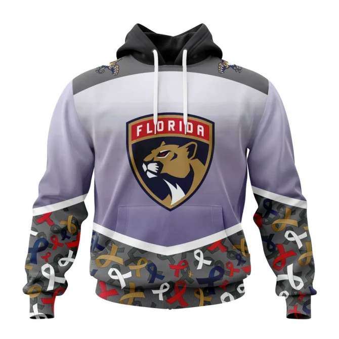 NHL Florida Panthers, Specialized Sport Fights Again All Cancer Graphic Hoodie