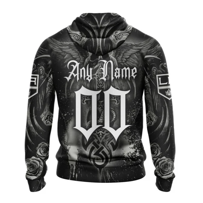 NHL Los Angeles Kings Special Design With Skull Art Graphic Hoodie - Image 2