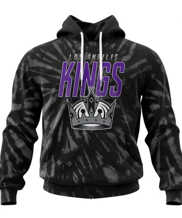 NHL Los Angeles Kings Special Retro Vintage Tie Dye Graphic Hoodie